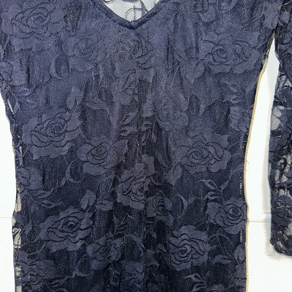 Women's Jump Apparel Dress Size 3/4 Blue Lace - Picture 5 of 10